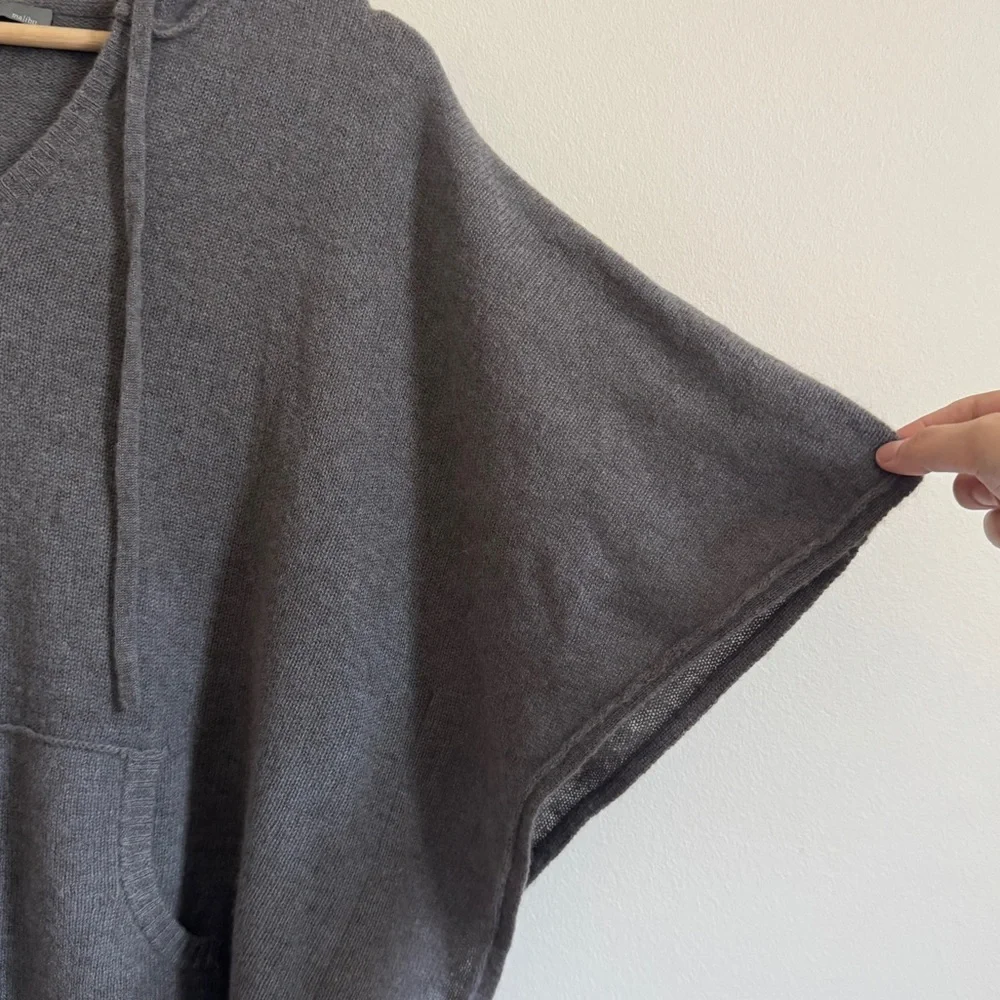 27 Miles Malibu 100% Cashmere Sweater Size Small Oversized Hoodie Gray women’s